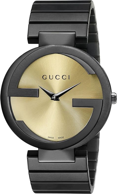 gucci women's ya133314|Gucci Interlocking Collection Swiss Quartz Black .